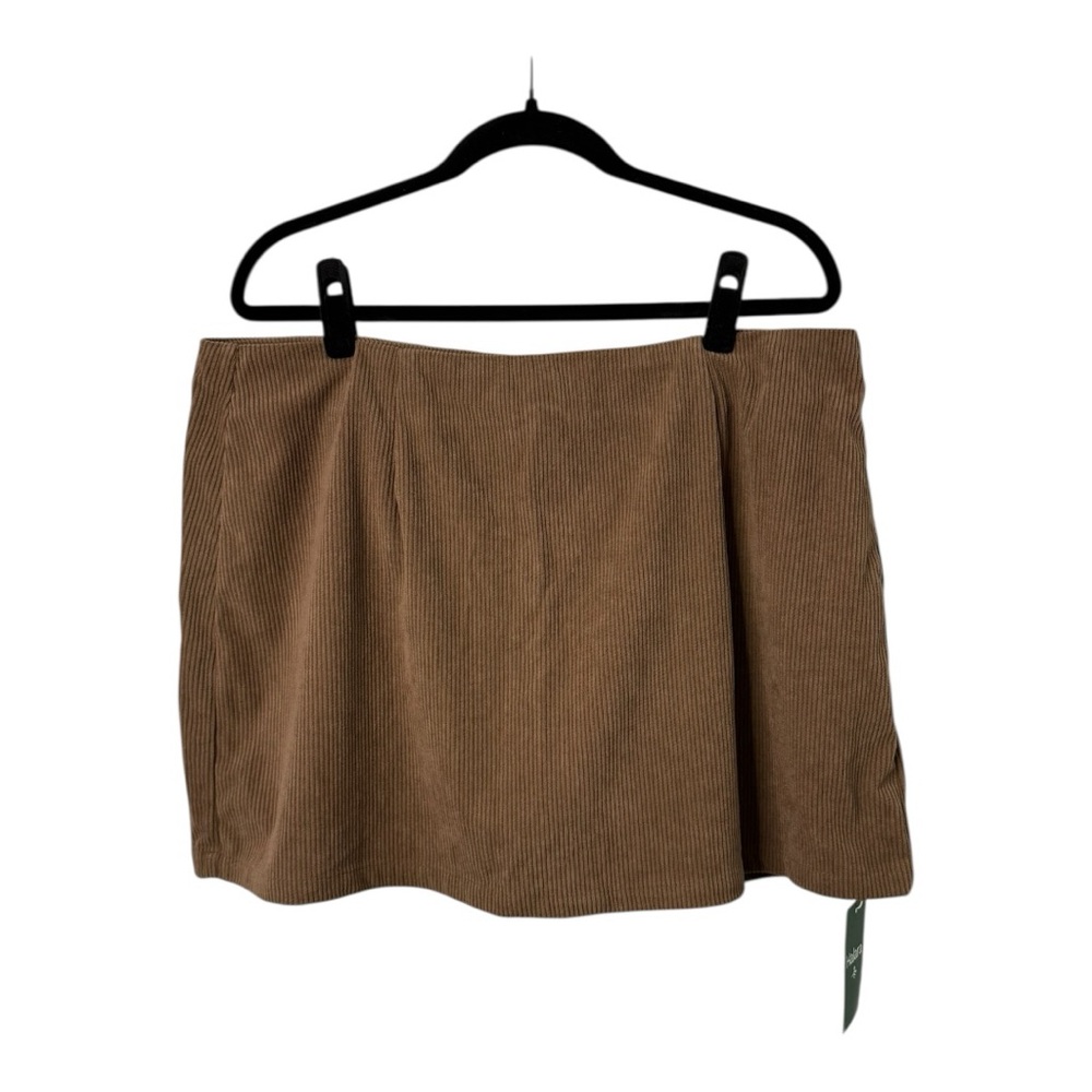 Halara High Waisted Invisible Zipper 2-in-1 A-Line Mini Corduroy Casual Skirt 1X - Picture 6 of 13